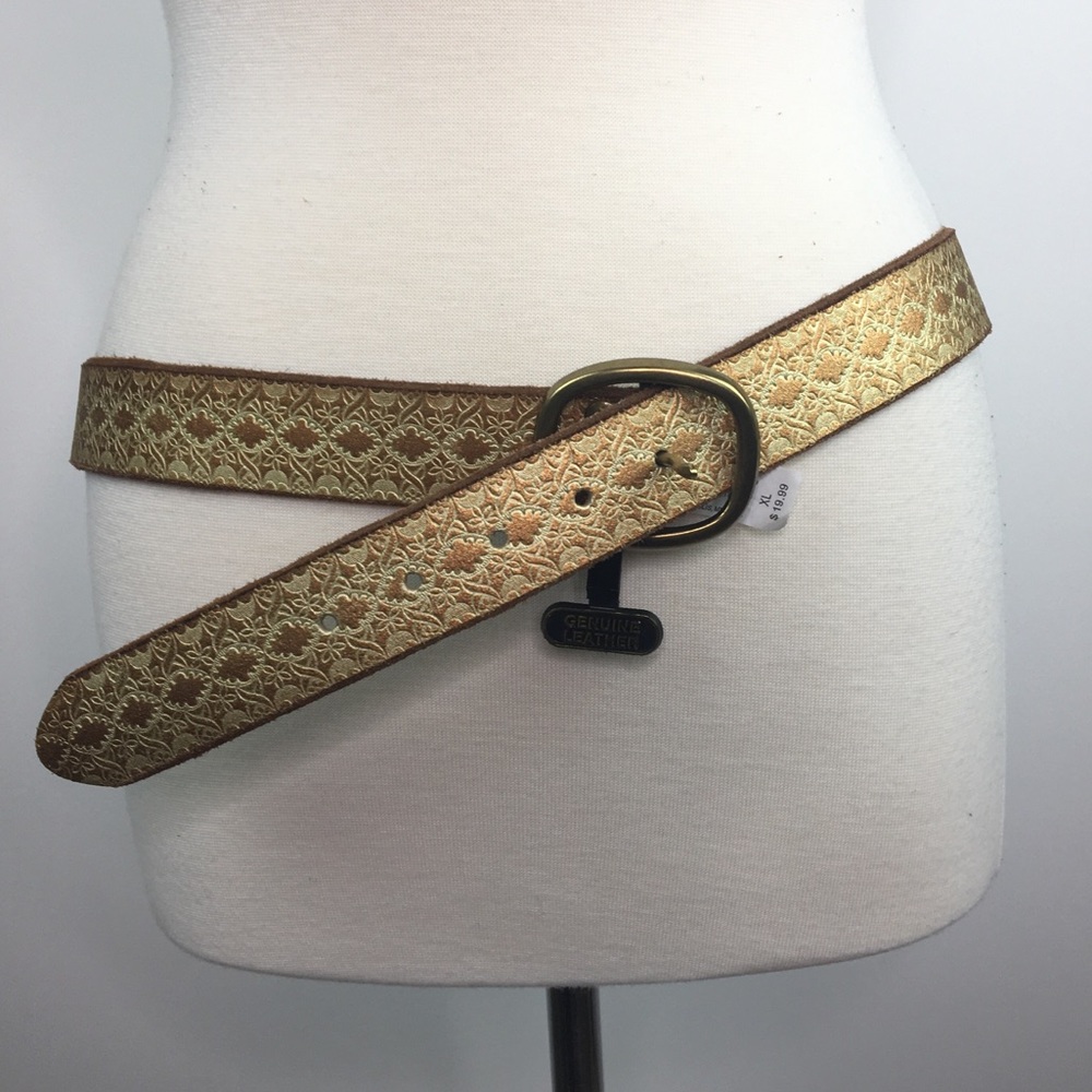NWT Target Gold Embossed Patterned Belt